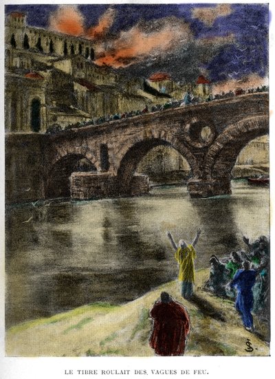 Tiberen (Tevere) rullet ildbølger av Jan Styka
