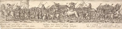 Tro til soldater med bagasjevogn og Døden til hest av Jan Theodor de Bry