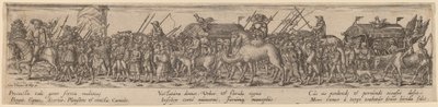 Hærens tog og død av Jan Theodor de Bry after Erhard Schön