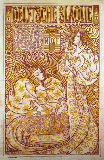 Delftsche Salat olje, Reklameplakat for salatdressing av Jan Toorop