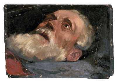 Head of an Old Man (studie) 1882 (olje på lerret) av Jan Toorop