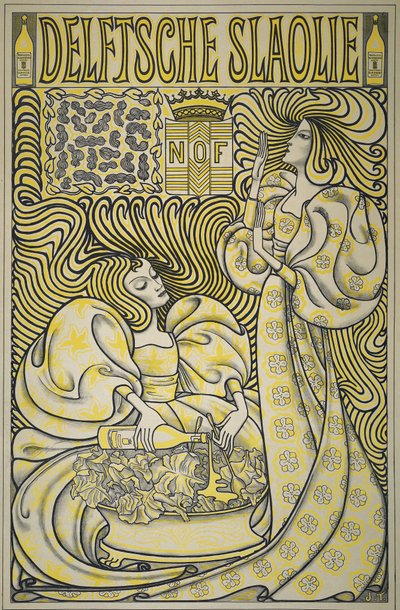 Plakat for Delft Salad Oil, 1894 (papir) av Jan Toorop