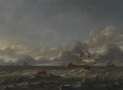 Men of War i en stiv bris av Jan Theunisz Blankerhoff
