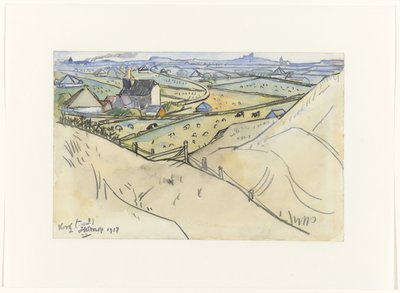 Utsikt fra sanddynene på Koog på Texel av Jan Toorop