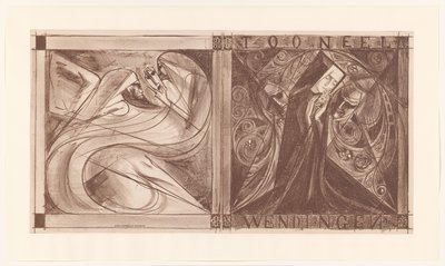 Cover for Twists med en nonne med blomster og to spøkelser, ett med en maske i hånden av Jan Toorop
