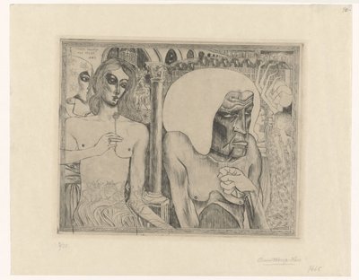Gammel kvinne omgitt av unge kvinner Ungdom og alder på kvinnen (original tittel) av Jan Toorop