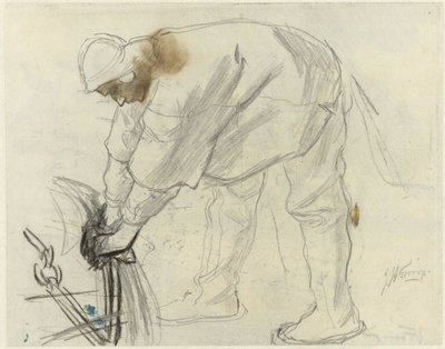 Studie av en sjømann med anker av Jan Toorop