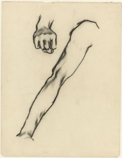 Studieark med arm og hånd av Jan Toorop