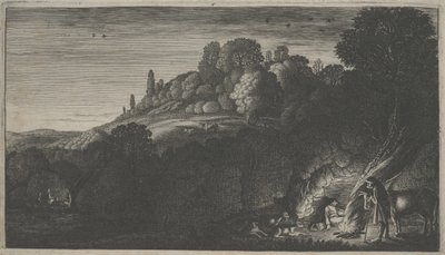 Flukten til Egypt (gravering) av Jan Van de II Velde