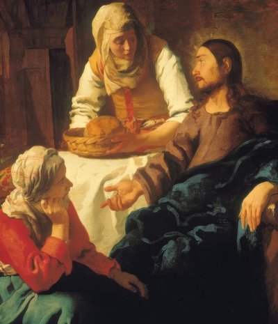 Kristus med Maria og Marta av Jan Vermeer van Delft