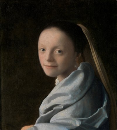 Studie av en ung kvinne, ca. 1665-67. av Jan Vermeer van Delft