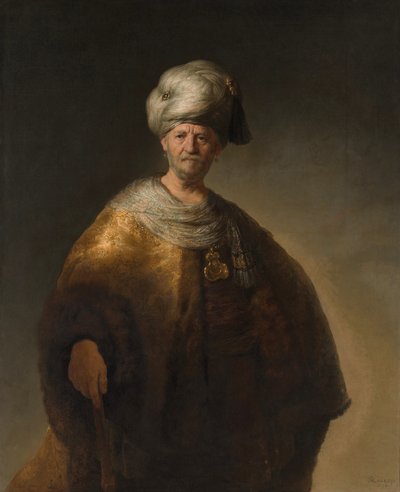 The Oriental Noble også kjent som The Slavic Noble - Maleri av Rembrandt van Rijn av Johannes Vermeer