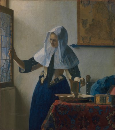 Ung kvinne med en vannkanne, ca. 1662. av Jan Vermeer van Delft