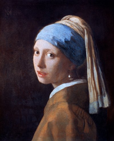 Jente med en perleørering, c1665 av Jan Vermeer van Delft
