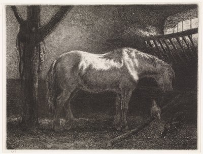 Hest i stall av Johannes Martinus Vrolijk