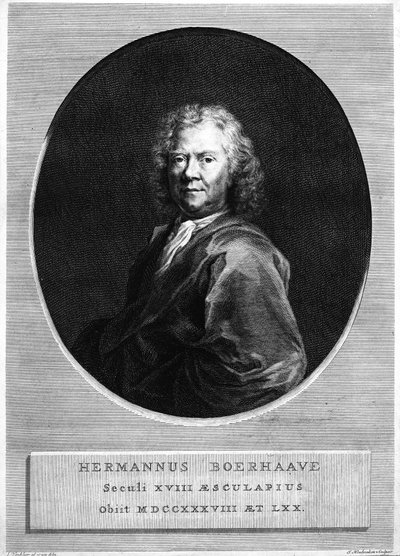 Herman Boerhaave, gravert av Jacobus Houbraken av Jan Wandelaar