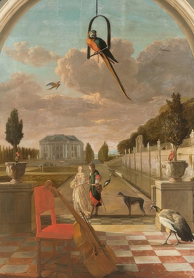 Park med landsted av Jan Baptist Weenix
