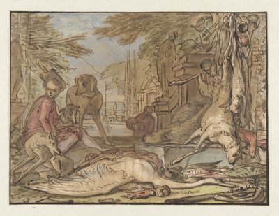 Stilleben av spillet av Jan Baptist Weenix