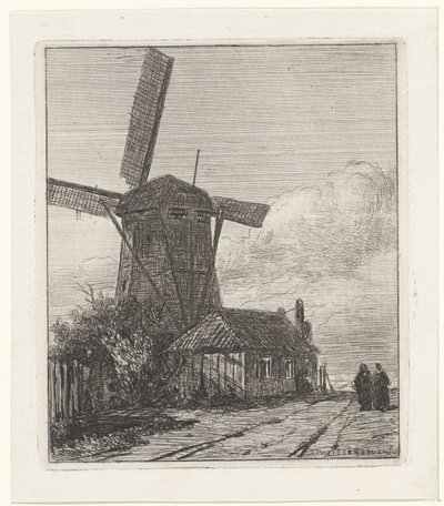 Utsikt over Trekweg i Haag av Jan Weissenbruch