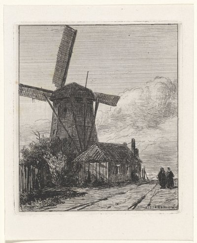 Utsikt over Trekweg i Haag av Jan Weissenbruch