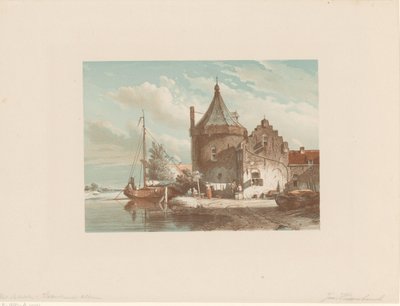 Utsikt over Waltoren i Culemborg av Jan Weissenbruch