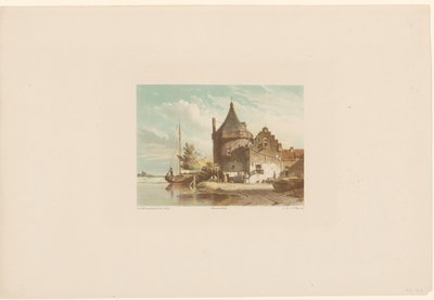 Utsikt over Waltoren i Culemborg av Jan Weissenbruch