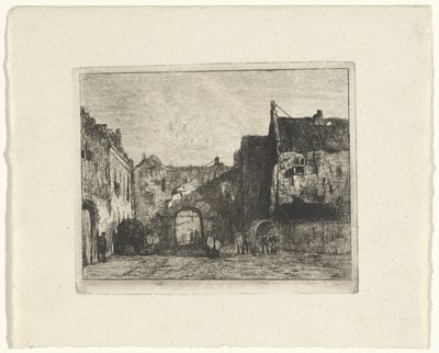 Utsikt over Binnenhof av Jan Weissenbruch