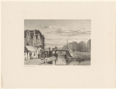 Bybilde med kanal av Jan Weissenbruch