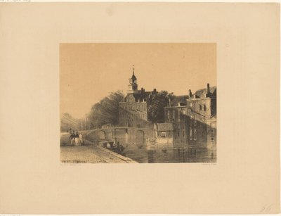 Bybilde med kanal av Jan Weissenbruch