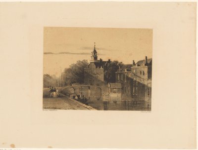Bybilde med kanal av Jan Weissenbruch