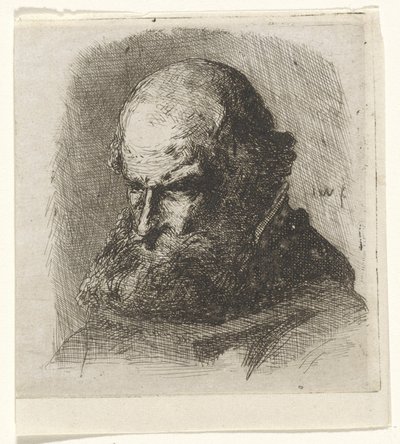 Studie av en gammel mann av Jan Weissenbruch