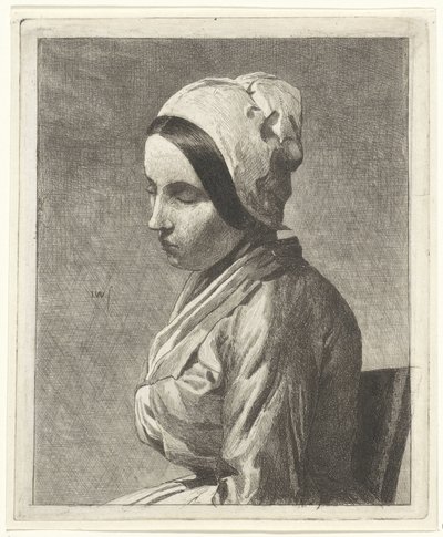 Studie av en sittende kvinne av Jan Weissenbruch