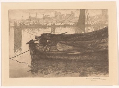 Scheveningen havn av Jan Willem Nortier (signed by artist)