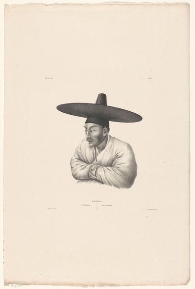 Portrett av en koreansk kjøpmann Koorai / En kjøpmann / Ein Kaufmann (tittel på objekt) av Jan Willem Vlaanderen