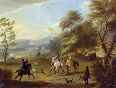 A Hawking Party, ca. 1690 av Jan Wyck