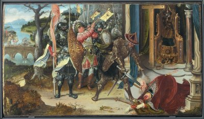 Keiser Heraclius halshugger kongen av perserne Chosroes av Jan de Beer