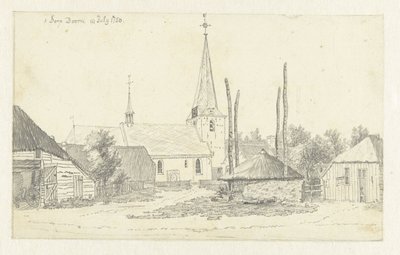 Utsikt i landsbyen Doorn, med kirken av Jan de Beijer