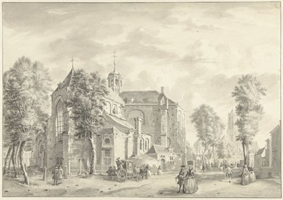 Pieterskerk i Utrecht med Dom i bakgrunnen av Jan de Beijer