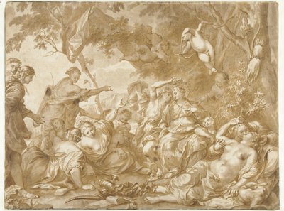 Amaryllis i blåbær av Jan de Bisschop