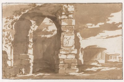 En del av badene til Diocletian og S. Bernardo alle Terme av Jan de Bisschop