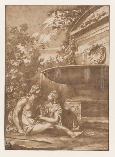 Idyll ved en fontene av Jan de Bisschop