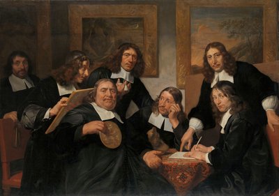 Guvernørene i St Luke-lauget, Haarlem, 1675 av Jan de Bray