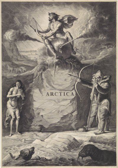 Arktisk landskap Arctica (tittel på objekt) av Jan de Visscher (rejected attribution)