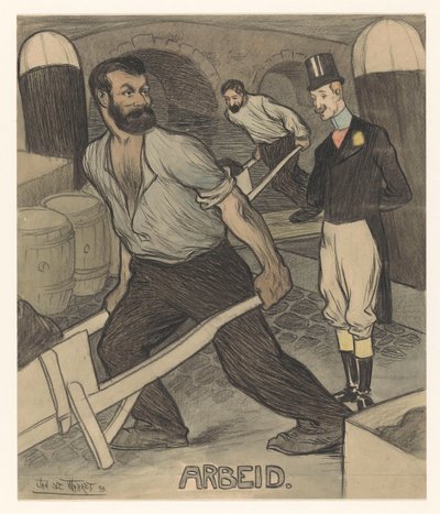 Arbeid (tittel på objekt) av Jan de Waardt (signed by artist)