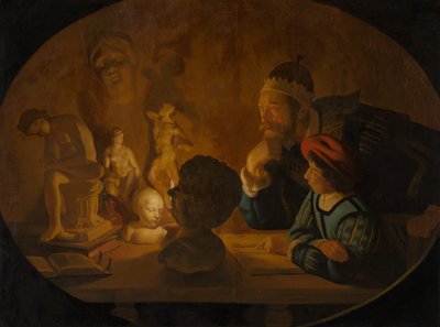 Tegneleksjonen, 1634 av Jan ter Borch or Terborch