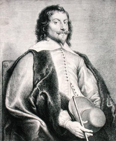 Nicolas Lanier (f.1588) gravert av Lucas Vostermans (gravering) av Jan the Elder (after) Lievens