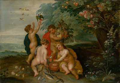 Allegory of the Four Elements, ca. 1610 (olje på tre) av Jan the Elder Brueghel