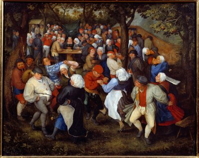 Rosefesten eller bryllupsdansen. Maleri av Jan I Brueghel Dit De Velours (1568-1625) Ec. Flam av Jan the Elder Brueghel