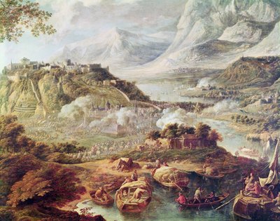 Angrep på en festning (olje på lerret) av Jan the Elder Griffier