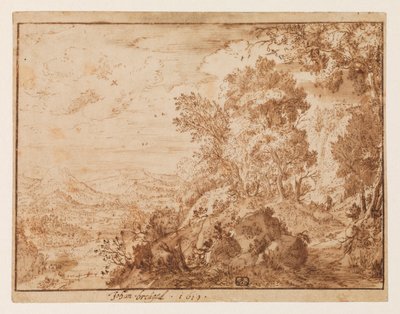 Bakkelandskap, 1619 av Jan Brueghel the Younger